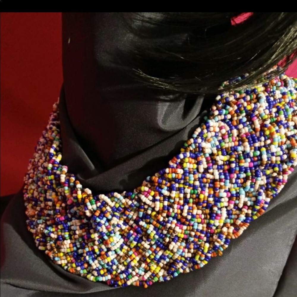 Multi Colored Beaded Necklace with 3” Extension. 🌹Create your collar🌹 - Picture 4 of 5